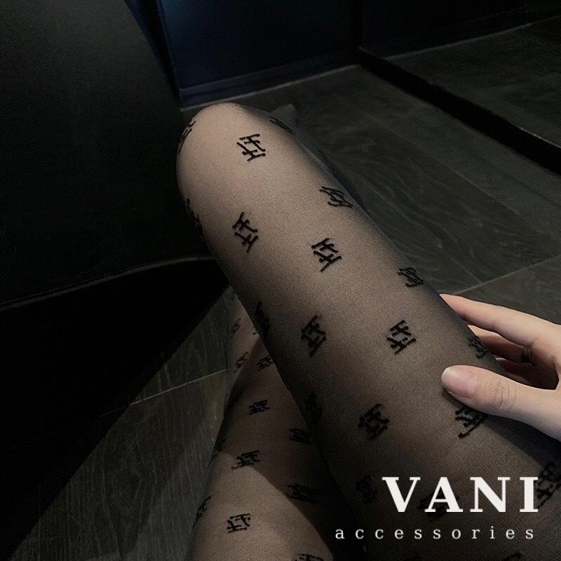Quần Tất Da Mỏng Mịn In Nổi Chữ F , TB Nhỏ - Vani Store [TAT00163]