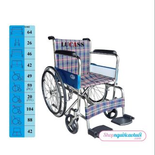 Xe lăn người già nệm vải