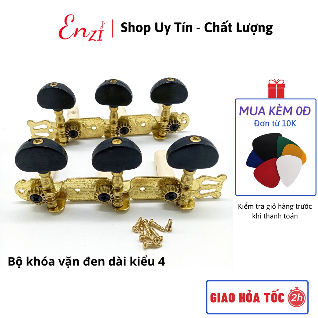 Khoá đàn guitar classic đàn classic cổ điển nylon có liền 2 vế kèm ốc vít Enzi
