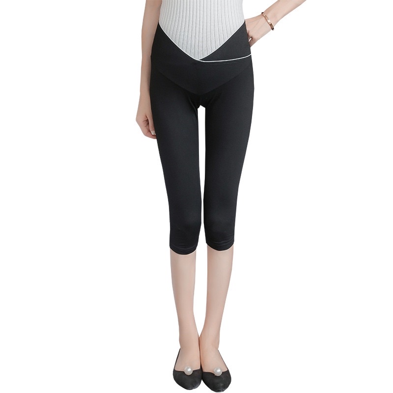 QUẦN BẦU CẠP CHÉO BOZIP VIỀN CHỮ LEGGING BẦU CHÉO ĐÙI NGỐ DÀI