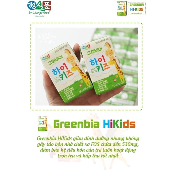 DATE 2/2024 [Giá Cực Tốt] Thùng 24 Hộp Sữa Greenbia hikid Hàn Quốc 150ML/Hộp