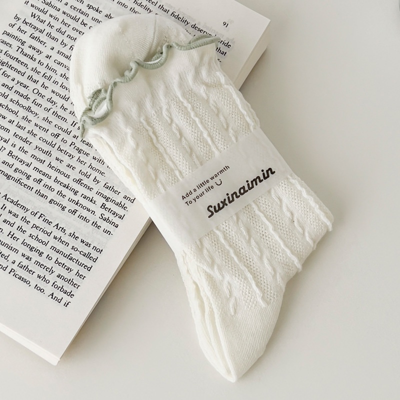 Vớ Lưới Mỏng Cổ Cao Vừa Thoáng Khí Màu Sắc Ngọt Ngào Phong Cách Nhật Bản Thời Trang Xuân Hè Cho Nữ