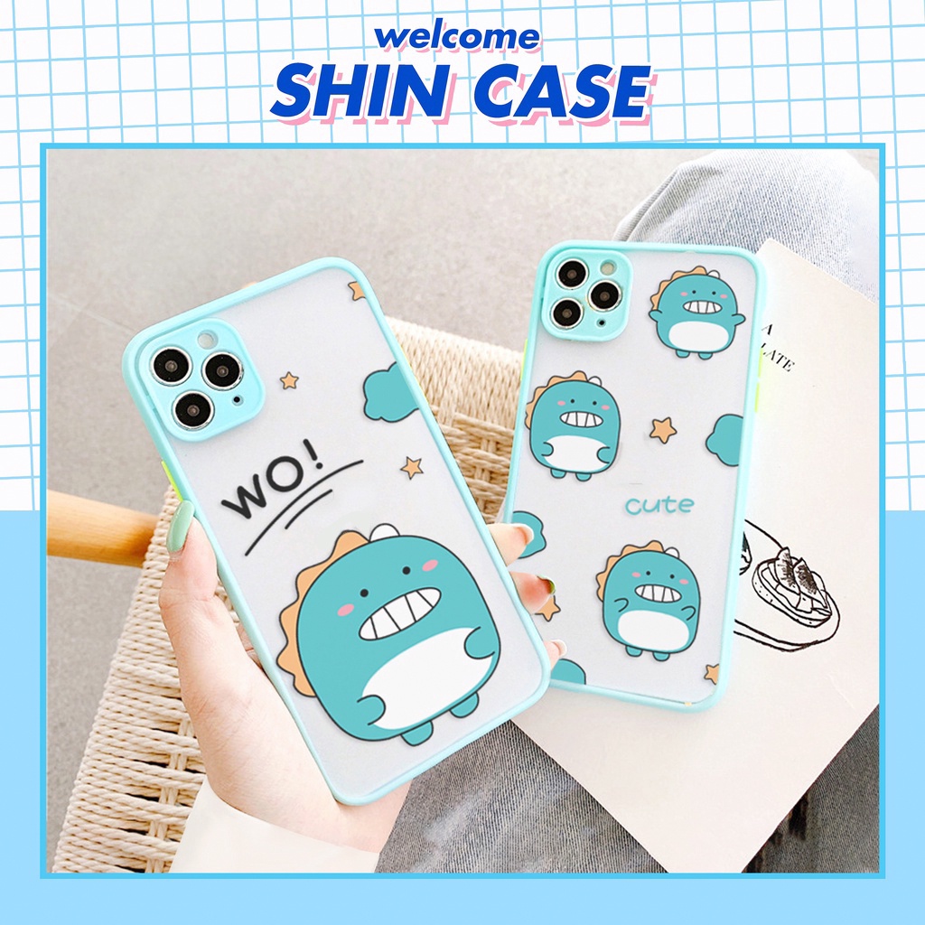 Ốp lưng iphone Khủng long béo nhám viền nổi cong 6/6plus/6s/6splus/7/7plus/8/8plus/x/xr/xs/11/12/13/pro/max/plus/promax