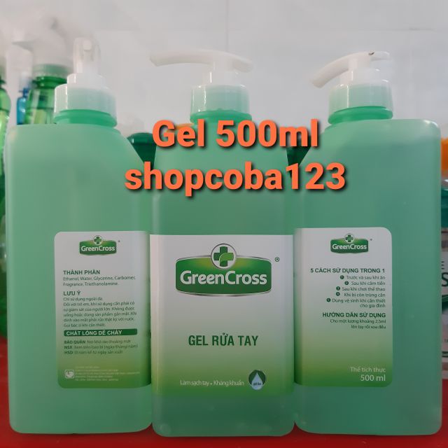 (HÀNG SẴN) RỬA TAY KHÔ GREEN CROSS 250ML 500ML | BigBuy360 - bigbuy360.vn