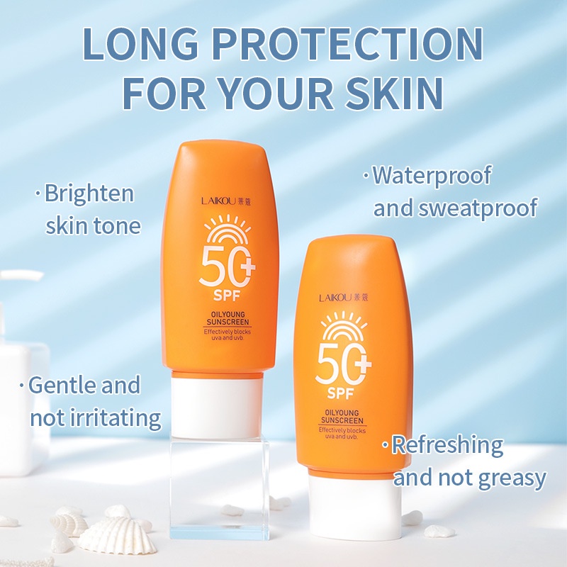 Kem chống nắng LAIKOU SPF50+/ PA + kháng nước và mồ hôi dưỡng ẩm lâu trôi 50g