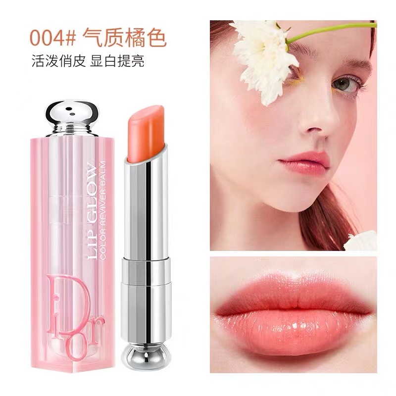 Set 2 Son Dưỡng Môi Lâu Trôi Không Phai Màu Thay Đổi Màu Sắc Dior 001 / 004 3.2g * 2