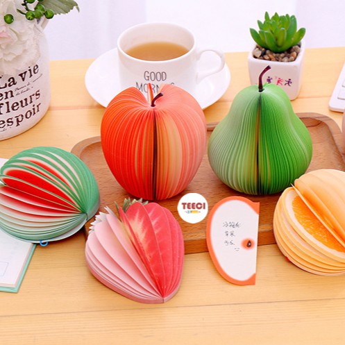 &lt;Ảnh Thật Shop Chụp&gt;Sticker Hình Dán Giấy Note Hoa Quả 3D Trang Trí Sổ Tay Nhật Ký Điện Thoại T115