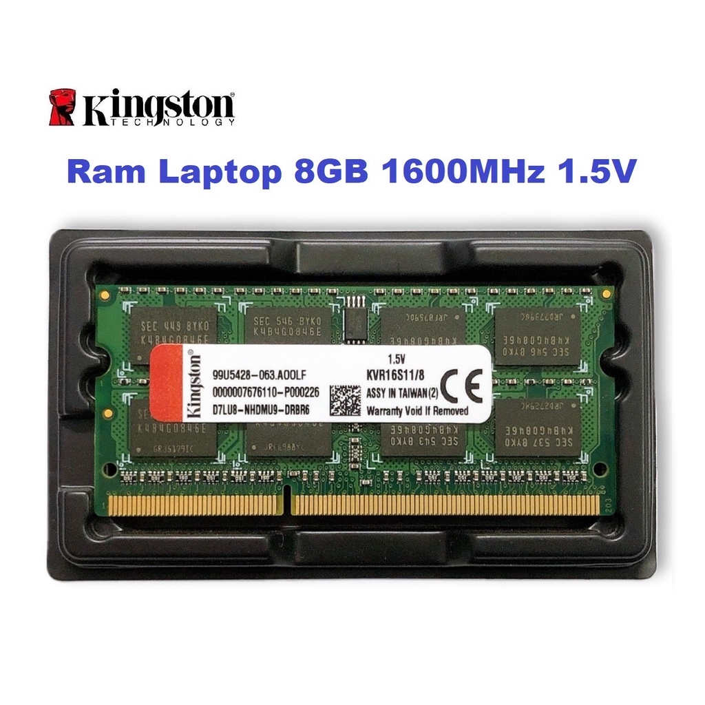 Ram Kingston 8GB DDR3 1600MHz 1.5V PC3-12800 Laptop Macbook