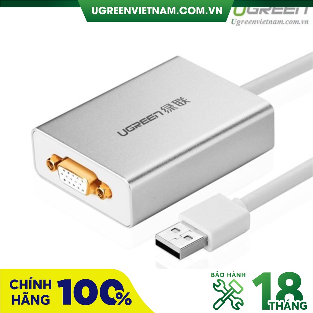Cáp chuyển đổi USB to VGA chính hãng Ugreen 40244