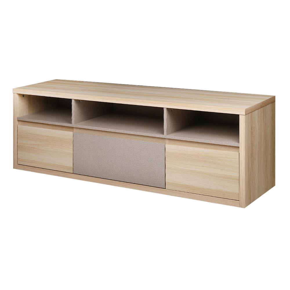 HomeBase FURDINI Kệ tủ TV bằng MDF thiết kế 3 ngăn đóng 3 ngăn mở Thái Lan W150xH50xD40cm màu gỗ sồi