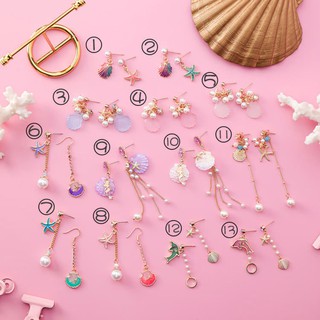 [SIÊU HOT] Bộ st bông tai bất đối xứng thời trang vỏ sò sao biển- ĐẸP KHÔNG TỲ VẾT