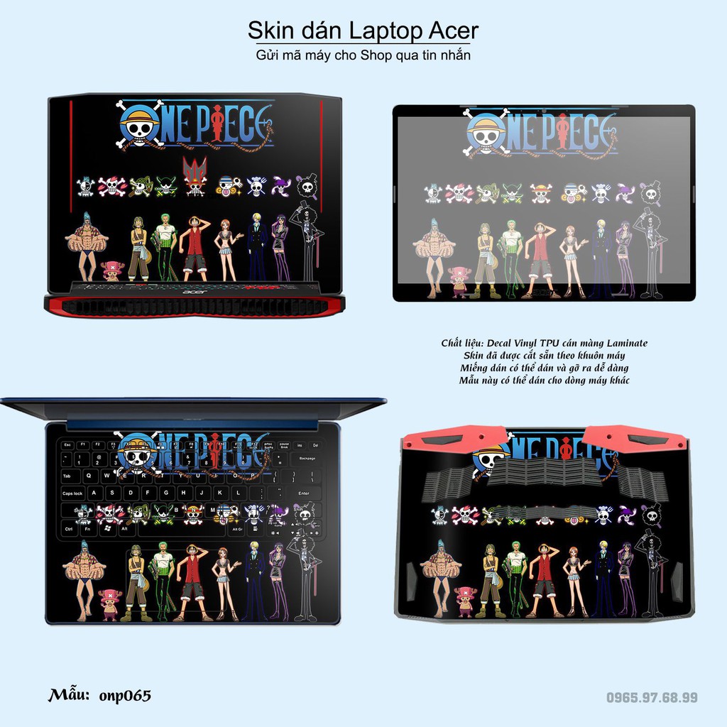 Skin dán Laptop Acer in hình One Piece _nhiều mẫu 4 (inbox mã máy cho Shop)