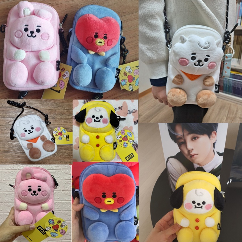 Túi đeo chéo hình búp bê BTS BT21 dễ thương