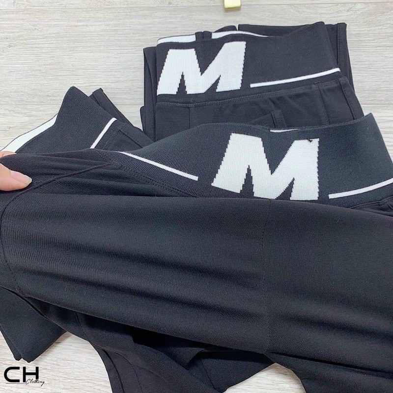 Quần legging lót lông cạp chữ