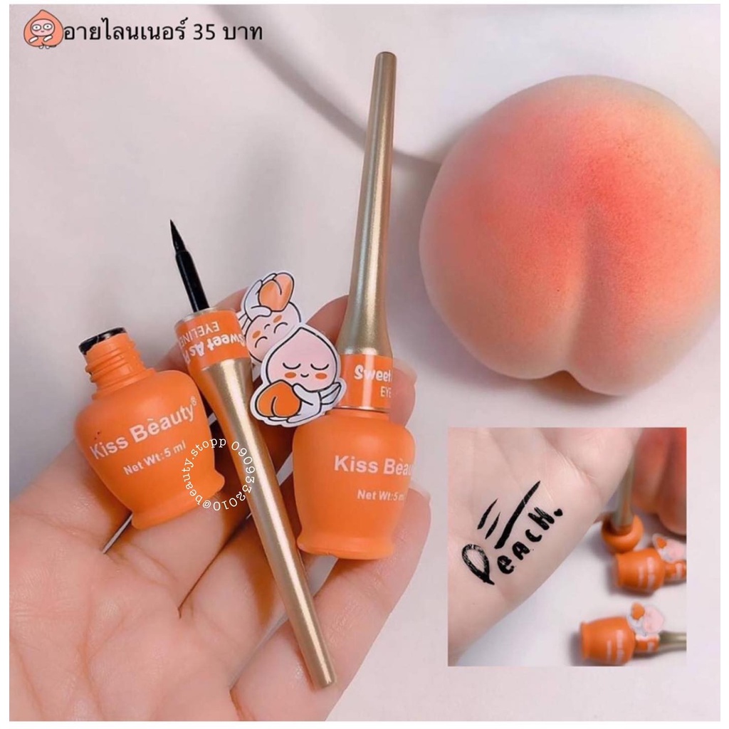 Kẻ mắt nước không lem Kiss Beauty trái đào