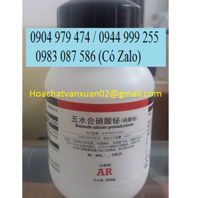 Bismuth nitrate Bi(NO3)2 lọ 500g bismut nitrat Xylong