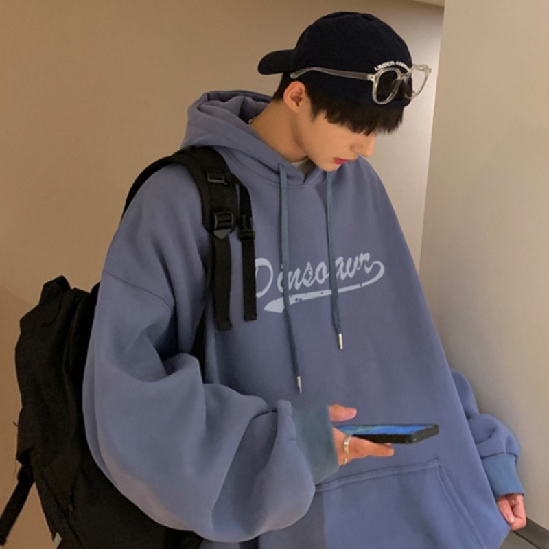 Áo Hoodie tay dài dáng rộng in chữ đơn giản thời trang cho nam Size M-5XL Áo khoác hoodie nỉ siêu rẻ phù hợp nam nữ