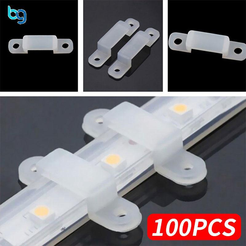 100pcs LED Lamp With Fixing Clip fFrmware Silicone Inner Width 12mm