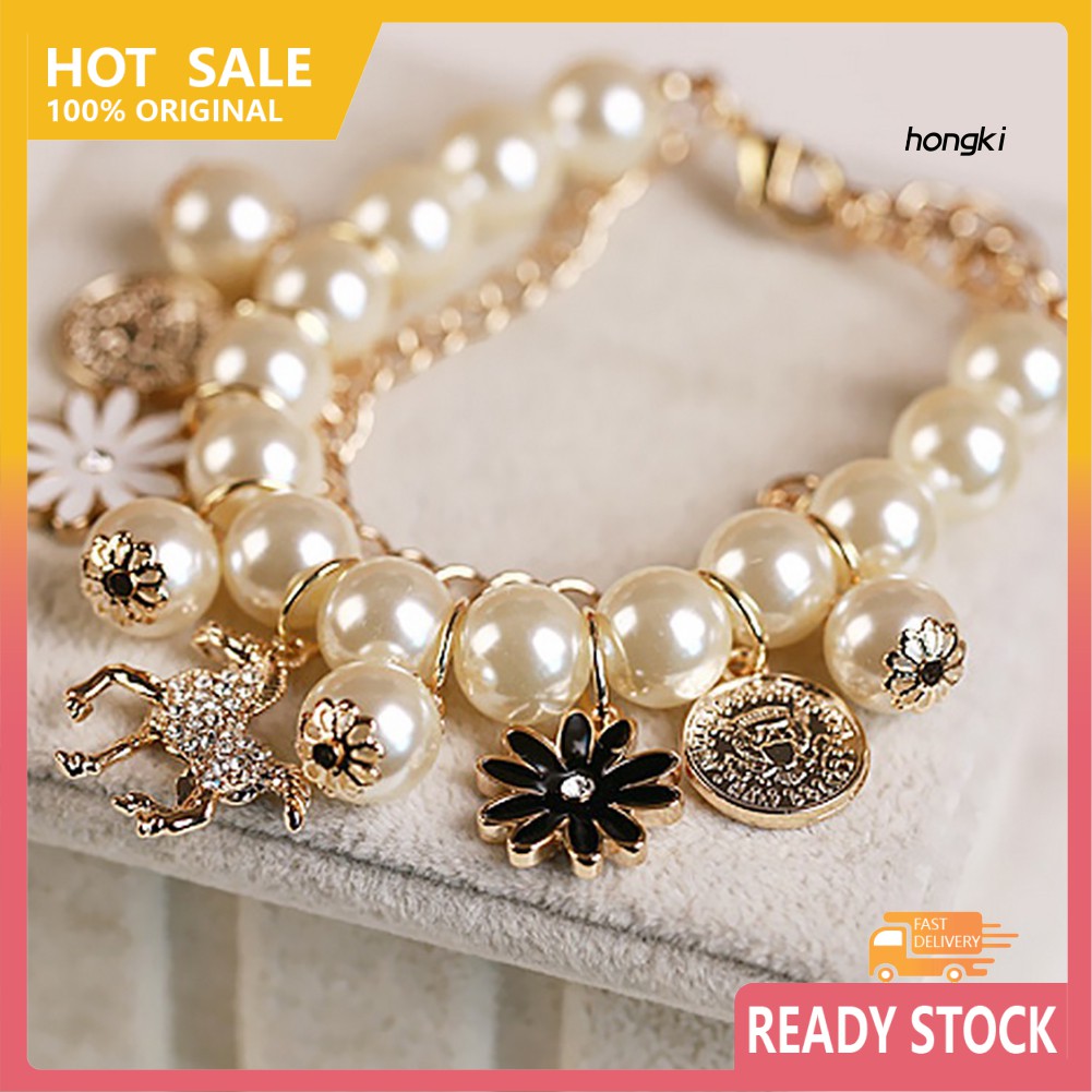 Vòng Tay Chuỗi Hạt Ngọc Trai Nhân Tạo Thời Trang