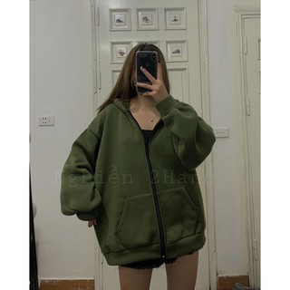 Áo khoác Nỉ Xanh Rêu ( KÈM ẢNH THẬT }