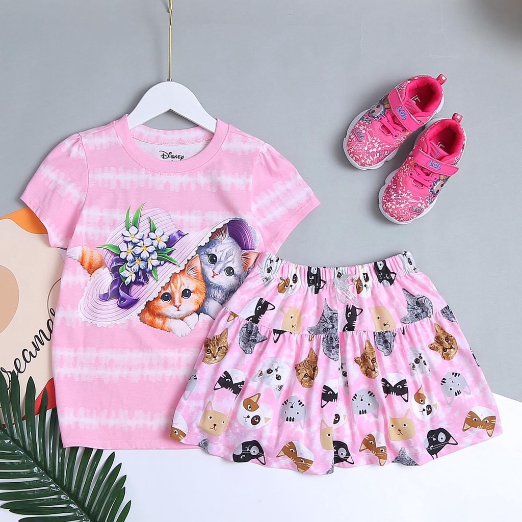 Áo Váy Bé Gái Size Đại VNXK Set Bộ Váy Áo Thun Cotton Xuất Dư Cho Bé 17-45 Kg In Công Chúa Đẹp Homie Kids