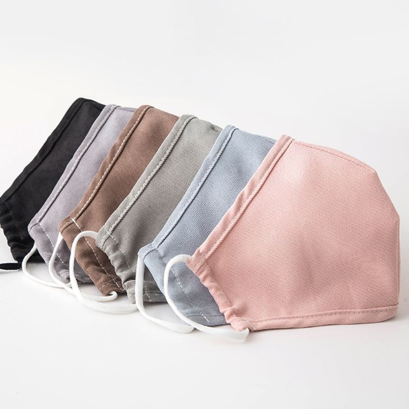 Khẩu Trang Cotton Màu Sắc Đơn Giản Chống Gió Tiện Dụng