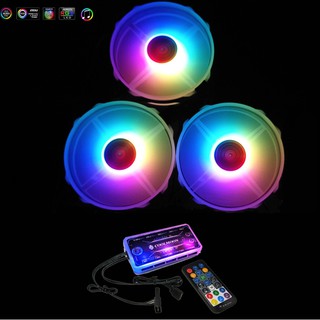 Bộ 3 Quạt Tản Nhiệt, Fan Case Coolmoon V5 - Kèm Bộ Hub Sync Main, Đổi Màu Theo Nhạc