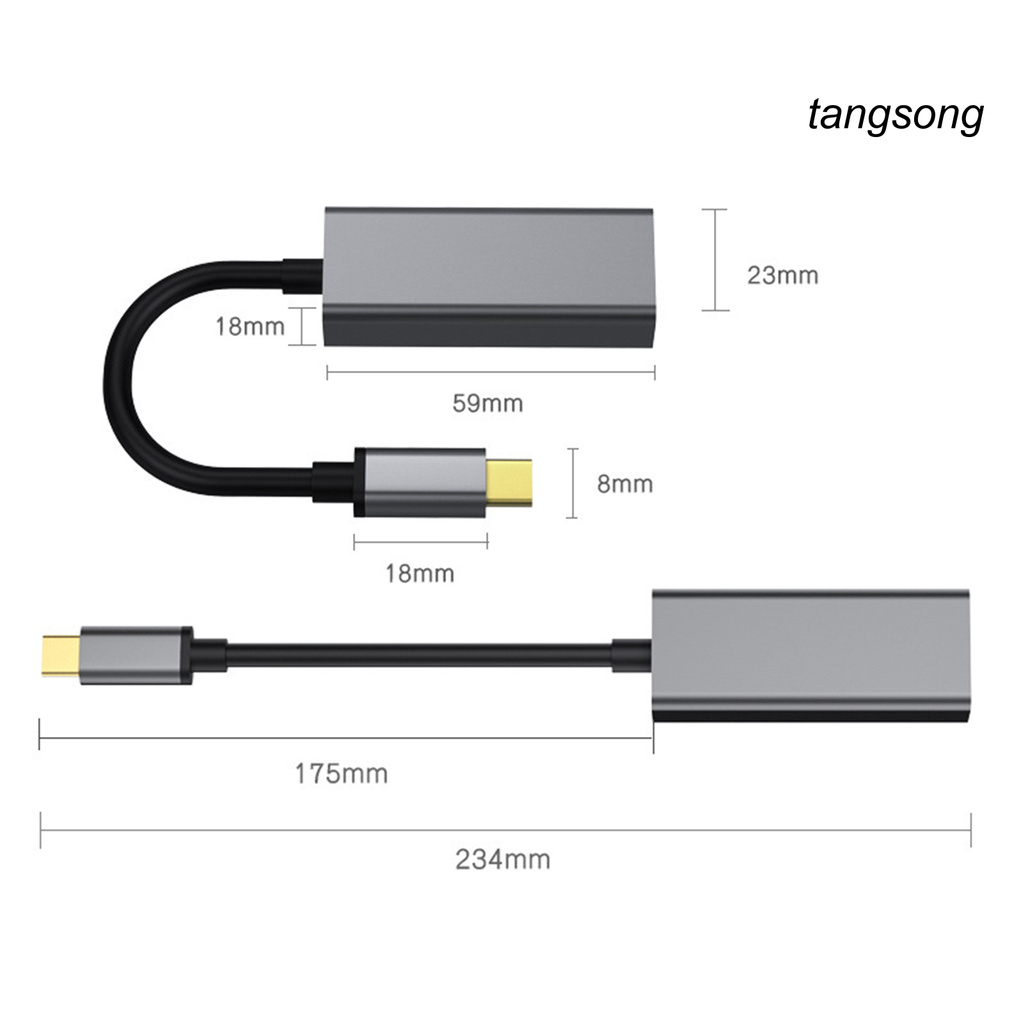 Cáp Chuyển Đổi Từ Cổng Usb Type C Ethernet Sang Rj45 Lan Cho Notebook