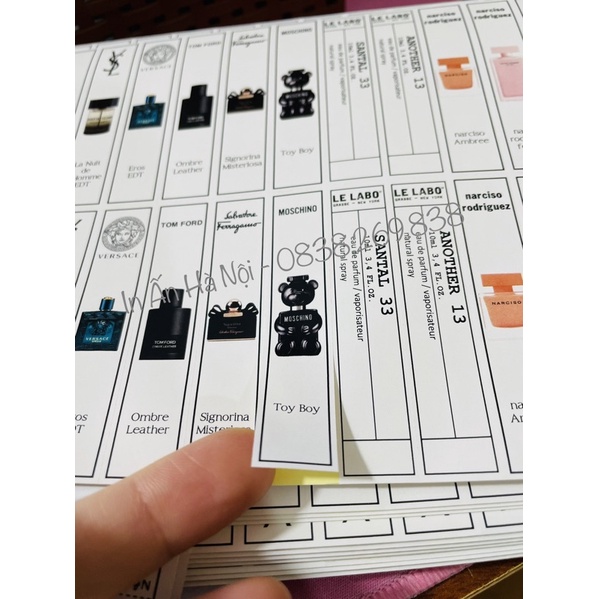 Tem Dán Chai Chiết Nước Hoa In Theo Yêu Cầu