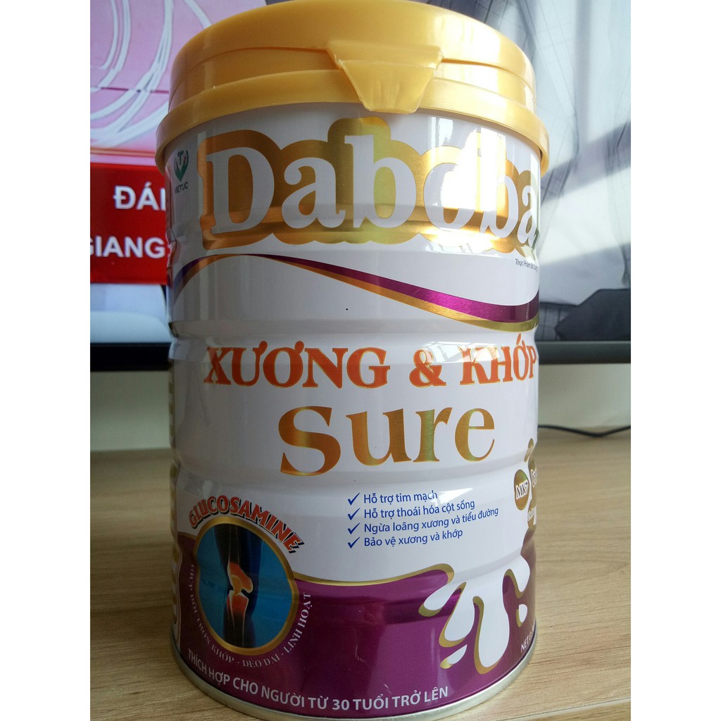 SỮA XƯƠNG KHỚP DABOBA SURE 900G - BỔ SUNG CANXI CHẮC KHỎE XƯƠNG KHỚP CHO NGƯỜI CAO TUỔI - LON 900G