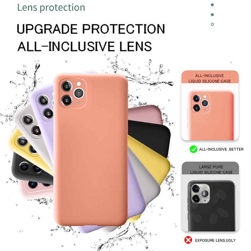 Ốp điện thoại silicon mềm màu trơn bảo vệ camera dành cho Iphone 11 Pro Max Se 2 2020 Xs Max Xr X 10 7 8 6 6S Plus