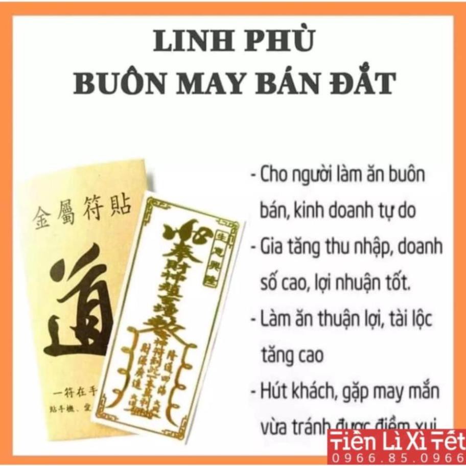 Miếng dán phong thủy Linh phù buôn mua may bán đắt