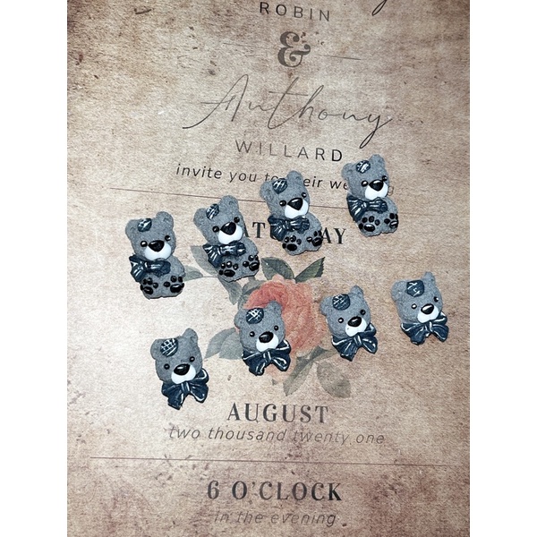 chamr gấu bột nail