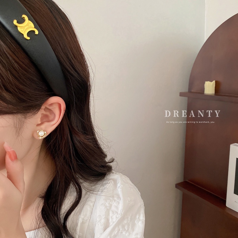 Băng Đô Cài Tóc Bằng Da Phong Cách Hàn Quốc Cổ Điển Thời Trang Cho Nữ