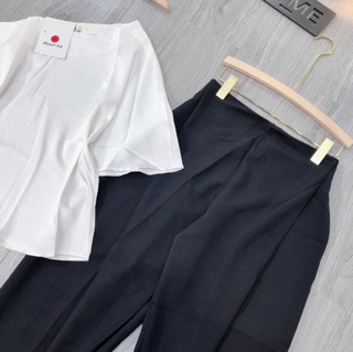 Set áo lệch vai và baggy