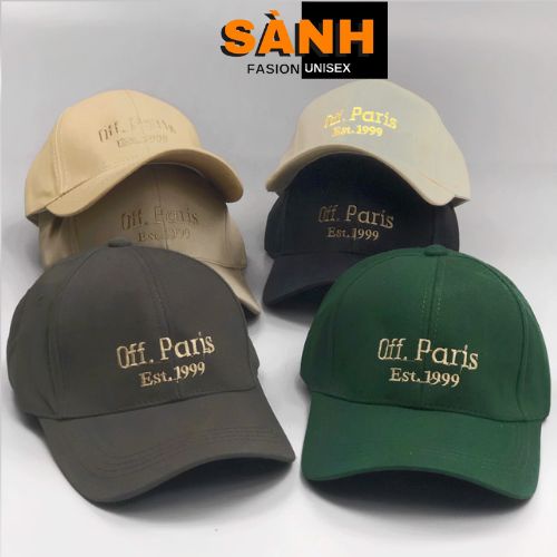 Mũ lưỡi trai thêu chữ Off Paris Nón kết chất kaki cao cấp thời trang form unisex nam nữ K57