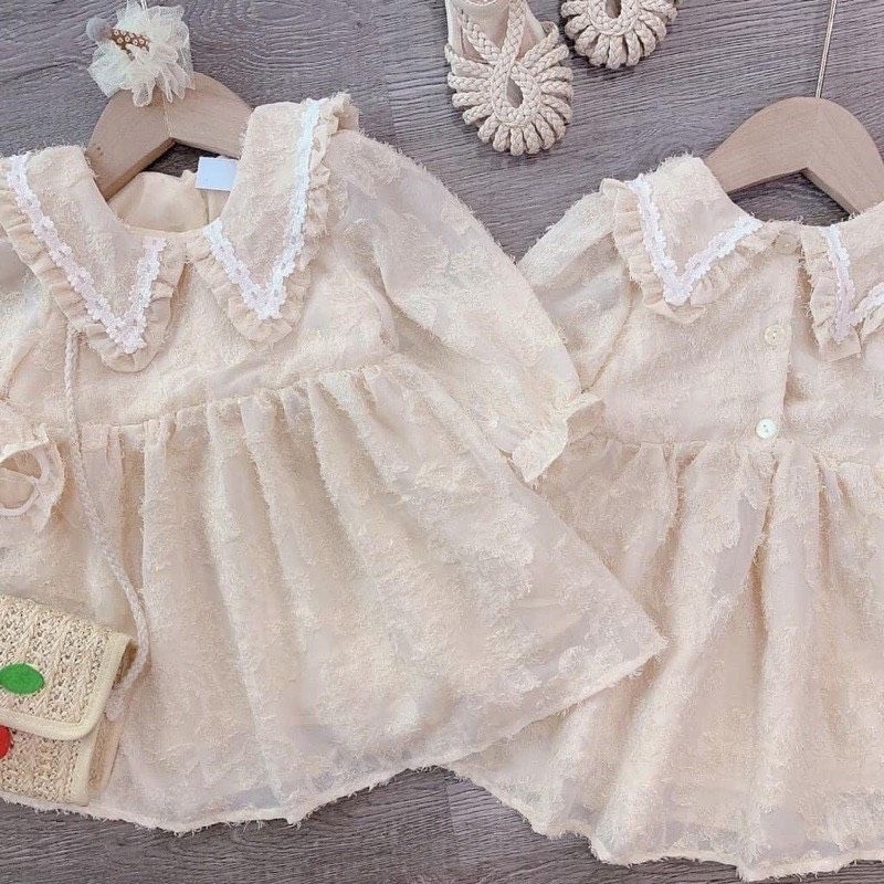 VÁY BABYDOL DÀI TAY MÀu BE CHO BÉ GÁI