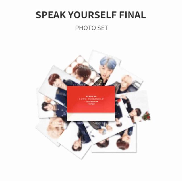 Ảnh BTS MOTS, The Final Speak Yourself Mini Flag, Mini photocard, Photo Set