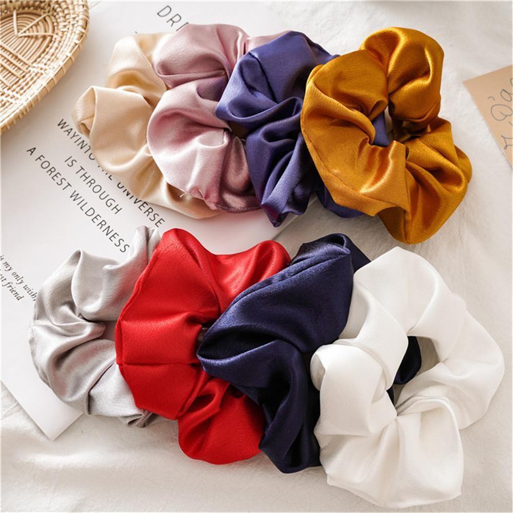 Dây Cột Tóc Scrunchies Bằng Lụa Satin