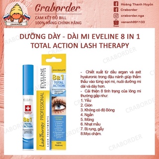 [SDƯỠNG MI EVELINE 8 IN 1 TOTAL ACTION LASH THERAPY LÀM DÀY VÀ DÀI MI