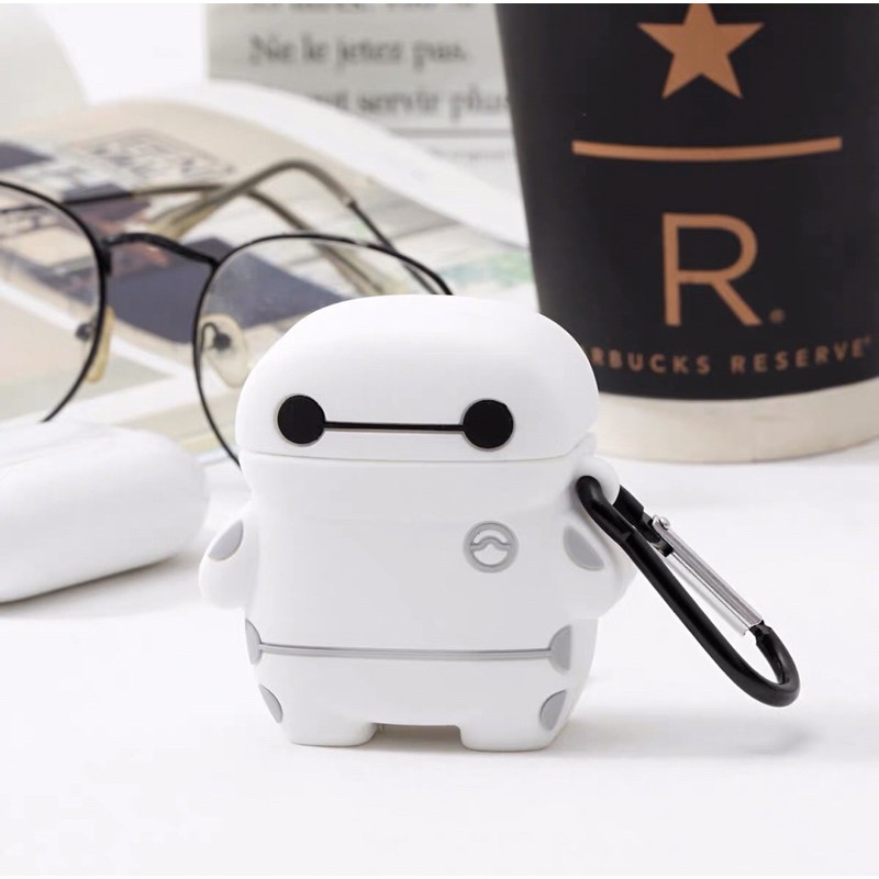 Vỏ Ốp Case Airpod 1/2/Pro BayMax - Big Hero 6 Siêu Đáng Yêu Ốp Bảo Vệ Tai Nghe Không Dây Bluetooth Airpod/i12/i9/i7/TWS.