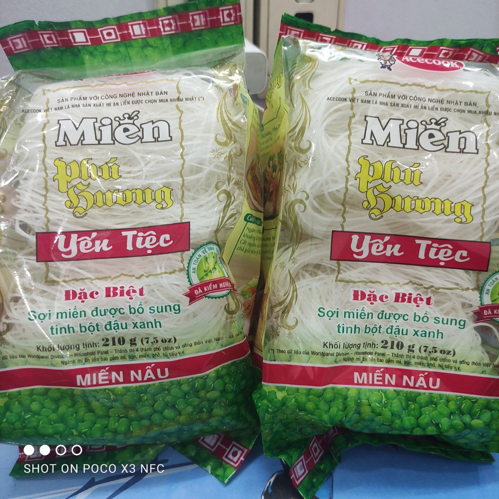 Miến Phú Hương yến tiệc (miến đậu xanh) 210g