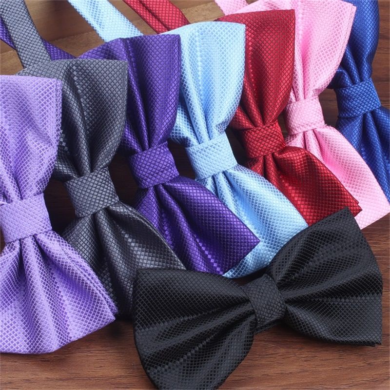 Cà Vạt Nơ Hai Lớp Họa Tiết Sọc Caro Đen Đỏ Phong Cách Hàn Quốc Thời Trang Cho Nam Và Nữ