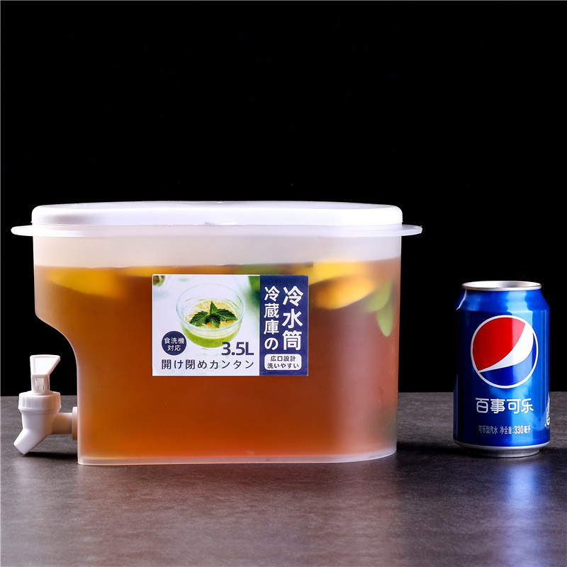 Bình nước 3.5L có vòi, bình nước có vòi nhựa PP để tủ lạnh tiện dụng cao cấp an toàn