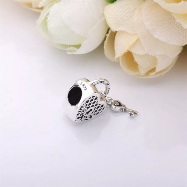 Charm treo khóa love you bạc s925 ( vừa tất cả các vòng tay)