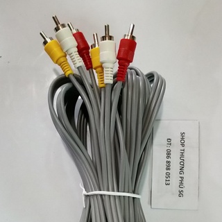 Cáp âm thanh 6 đầu av - hoa sen - cáp dài 5m