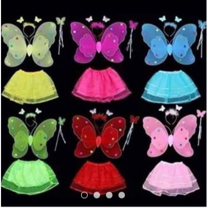 Bộ cánh tiên có đèn kèm váy cho bé vui trung thu quà tặng cho bé trẻ em