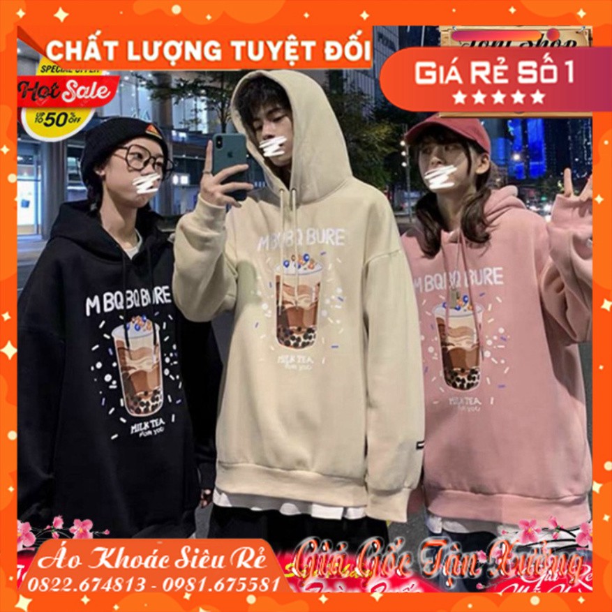 (Siêu Rẻ) ÁO HOODIE - ÁO KHOÁC NỈ NGOẠI Milk Tea (HD2320 - Trà Sữa)