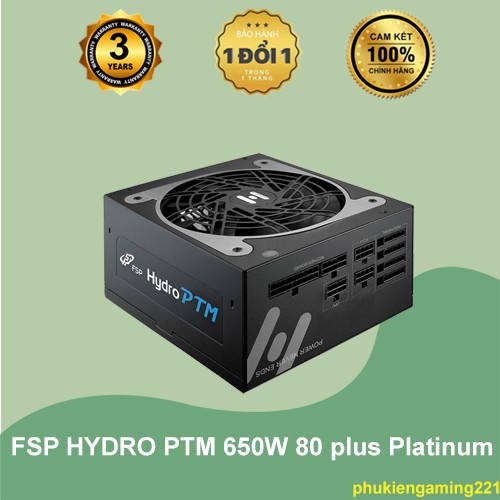 Nguồn máy tính FSP HYDRO PTM 650W 80 plus Platinum - Hàng Chính Hãng