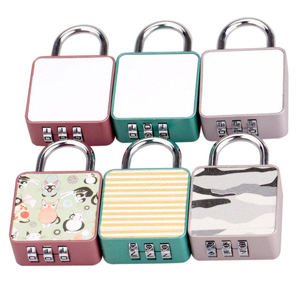 ZAIJIE24 Ổ Khóa Mật Khẩu 3 Chữ Số Mini Dễ Thương